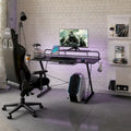 Techni Sport Carbon Computer Gaming Desk with Shelving