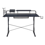 Techni Sport Carbon Computer Gaming Desk with Shelving