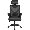 Yaheetech High Back Mesh Office Chair with Flip-up Armrest Ergonomic Desk Chair - N/A