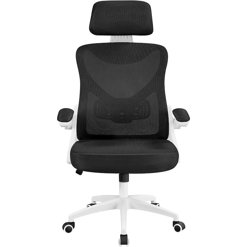 Yaheetech High Back Mesh Office Chair with Flip-up Armrest Ergonomic Desk Chair - N/A