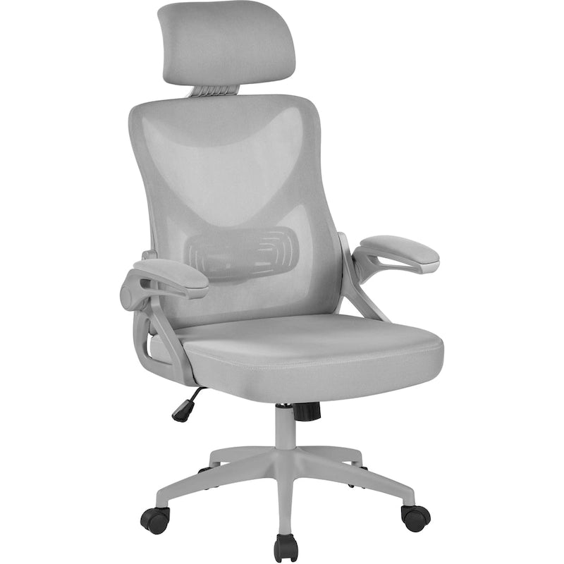 Yaheetech High Back Mesh Office Chair with Flip-up Armrest Ergonomic Desk Chair - N/A
