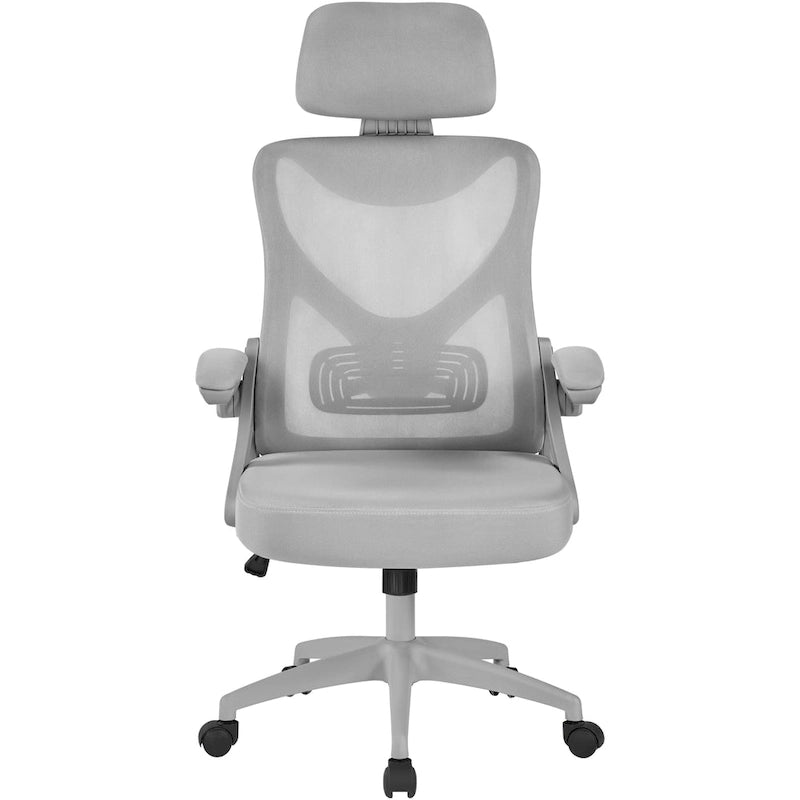 Yaheetech High Back Mesh Office Chair with Flip-up Armrest Ergonomic Desk Chair - N/A