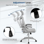 Yaheetech High Back Mesh Office Chair with Flip-up Armrest Ergonomic Desk Chair - N/A