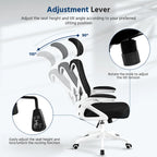 Yaheetech High Back Mesh Office Chair with Flip-up Armrest Ergonomic Desk Chair - N/A