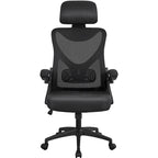 Yaheetech High Back Mesh Office Chair with Flip-up Armrest Ergonomic Desk Chair - N/A