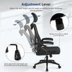 Yaheetech High Back Mesh Office Chair with Flip-up Armrest Ergonomic Desk Chair - N/A