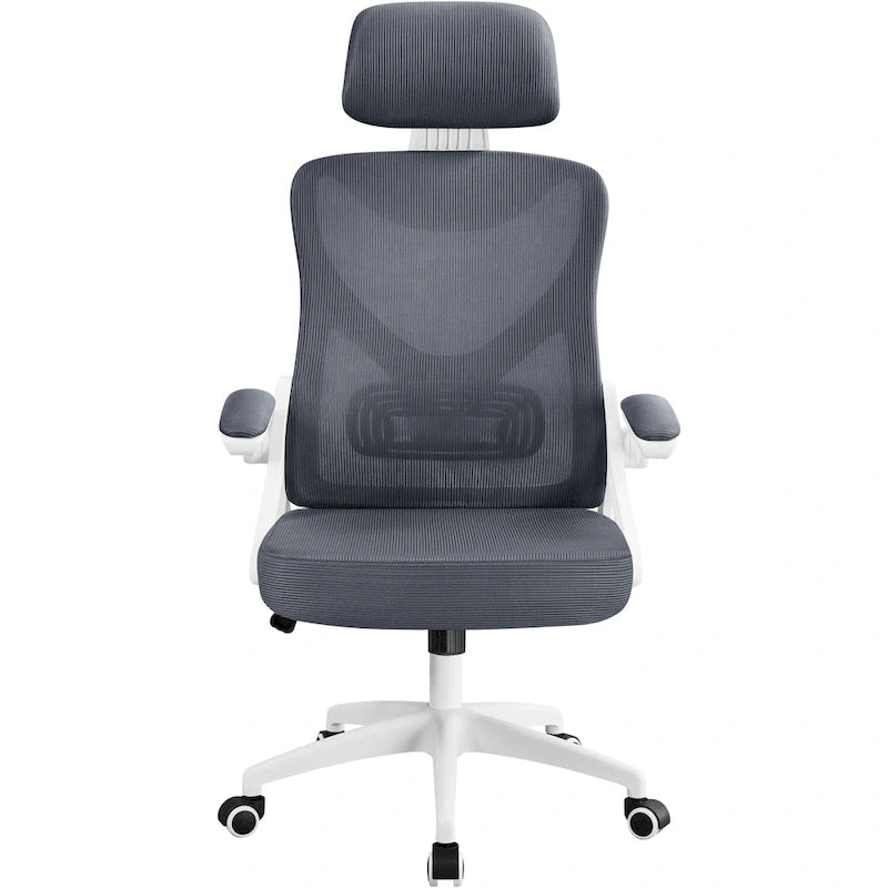 Yaheetech High Back Mesh Office Chair with Flip-up Armrest Ergonomic Desk Chair - N/A
