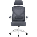 Yaheetech High Back Mesh Office Chair with Flip-up Armrest Ergonomic Desk Chair - N/A