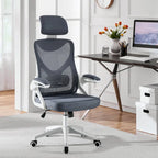 Yaheetech High Back Mesh Office Chair with Flip-up Armrest Ergonomic Desk Chair - N/A