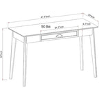 Caffoz Home Office Modern Writing Desk with Drawer and USB Hub