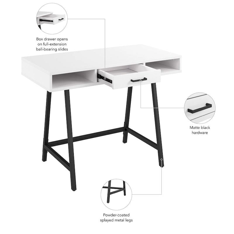 Bush Furniture Steele 40W Writing Computer Desk with Storage