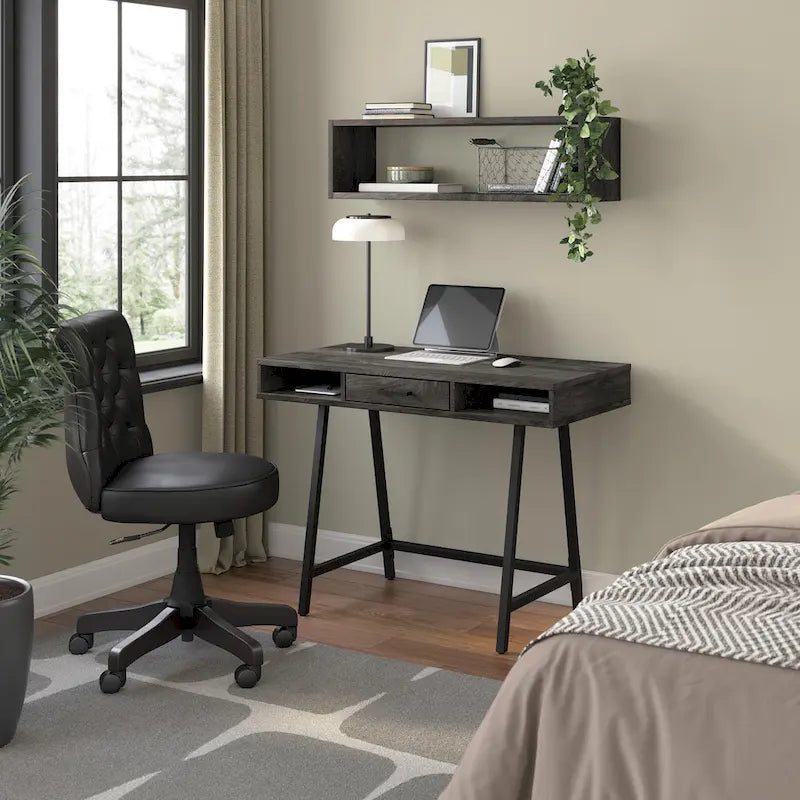 Bush Furniture Steele 40W Writing Computer Desk with Storage