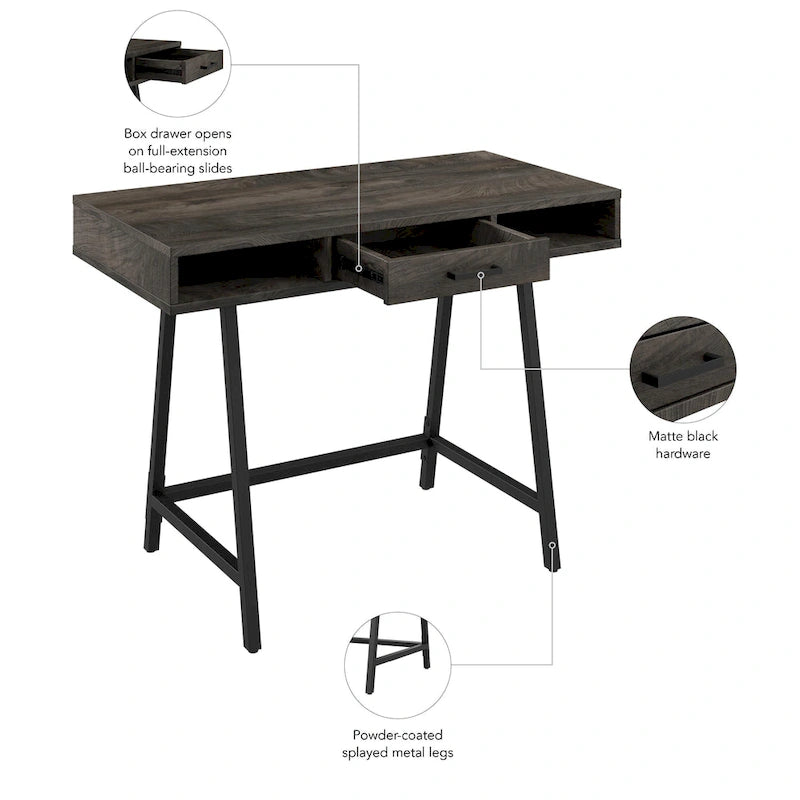 Bush Furniture Steele 40W Writing Computer Desk with Storage