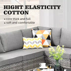 Marlton 9pc Wicker Outdoor Patio Furniture Set Conversation Sofa Sectional with Swivel Chairs and Cushions