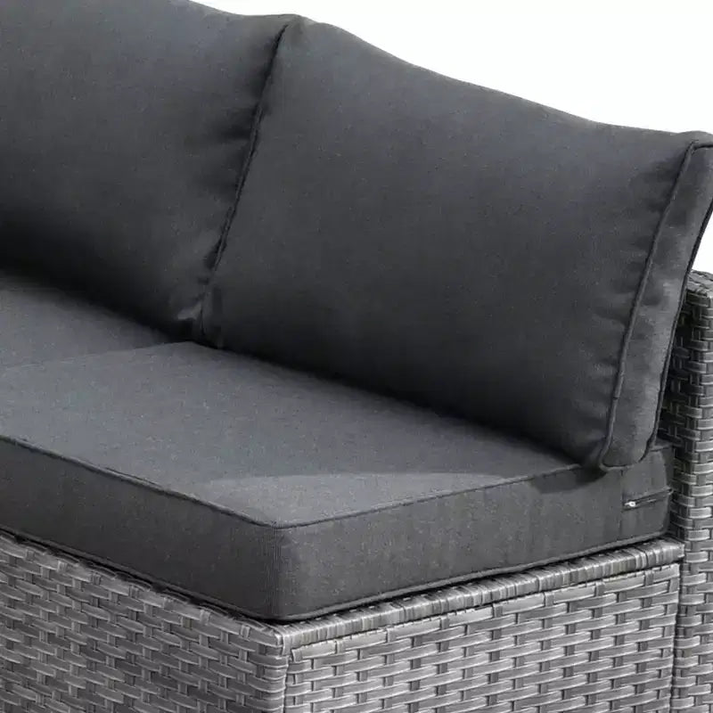 Ovios Venice 9pc Wicker Outdoor Patio Furniture Set Conversation Sofa Sectional with a Swivel Chair and Cushions