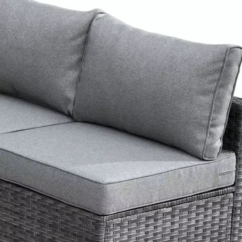 Ovios Venice 9pc Wicker Outdoor Patio Furniture Set Conversation Sofa Sectional with a Swivel Chair and Cushions