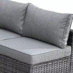 Ovios Venice 9pc Wicker Outdoor Patio Furniture Set Conversation Sofa Sectional with a Swivel Chair and Cushions