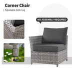 Tenaya 10pc Wicker Outdoor Patio Furniture Set Conversation Sofa with a Metal Fire Pit, Swivel Chairs and Cushions
