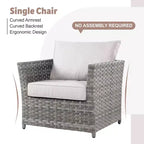 Tenaya 13pc Wicker Outdoor Patio Furniture Set Conversation Sofa with a Metal Fire Pit and Cushions