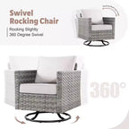 Tenaya 13pc Wicker Outdoor Patio Furniture Set Conversation Sofa with a Metal Fire Pit and Cushions
