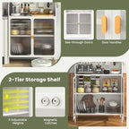 63.5 H Kitchen Buffet Cabinet Pantry Organizers Standing Bakers Rack