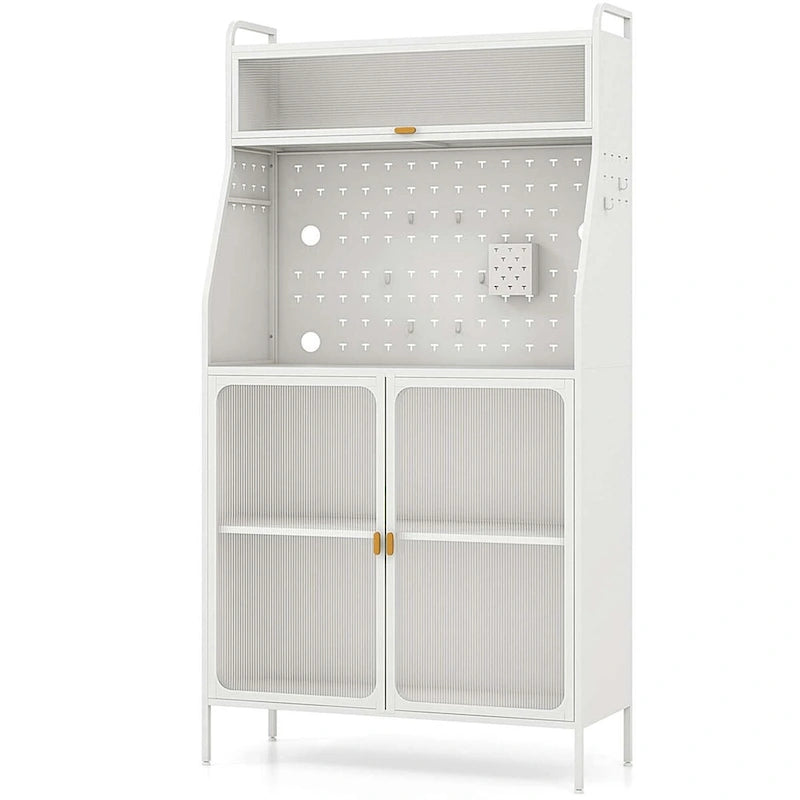 63.5 H Kitchen Buffet Cabinet Pantry Organizers Standing Bakers Rack