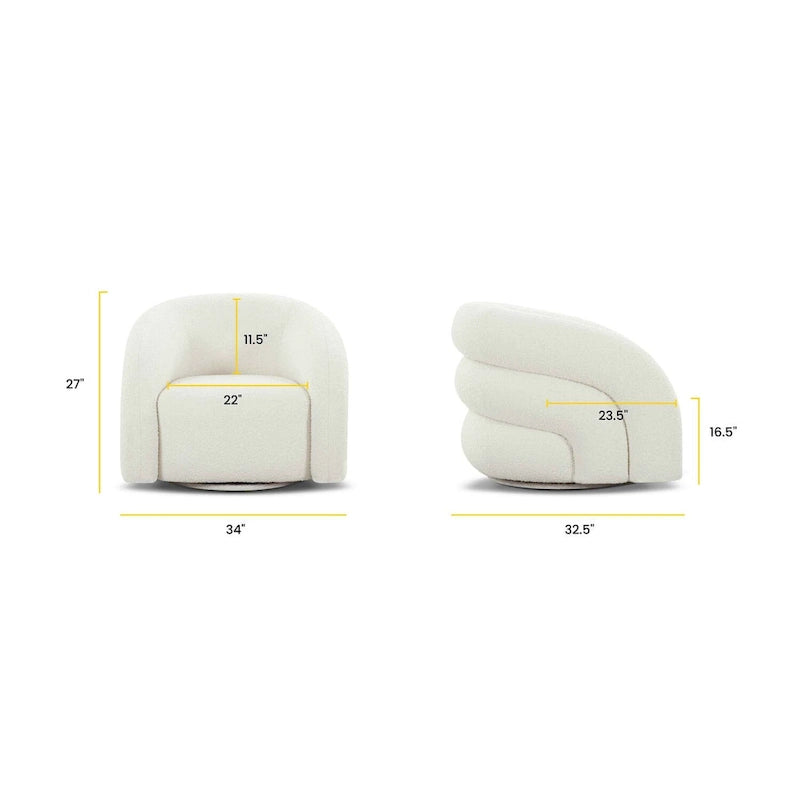 Poly & Bark Volos Swivel Lounge Chair