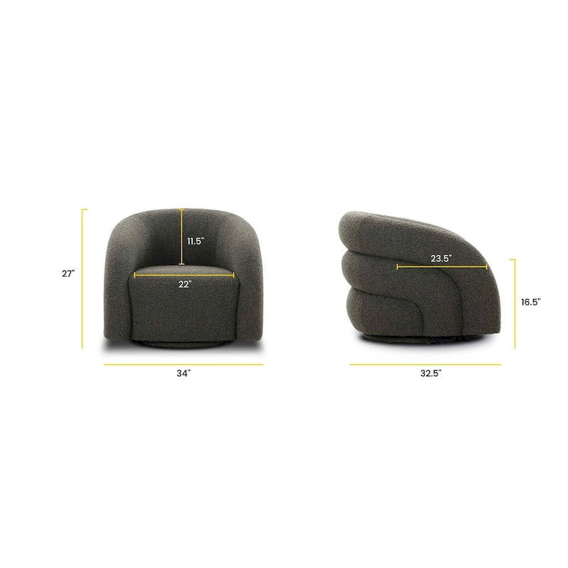 Poly & Bark Volos Swivel Lounge Chair