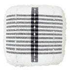 HomeRoots 18 White 100% Cotton Ottoman
