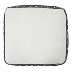HomeRoots 18 White 100% Cotton Ottoman