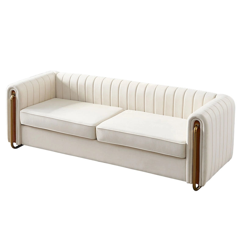 Contemporary Velvet Sofa Couch for Living Room