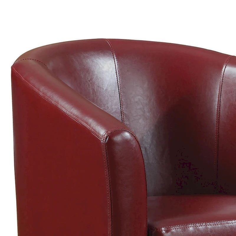 Fauteuil d'appoint compact et élégant, rouge