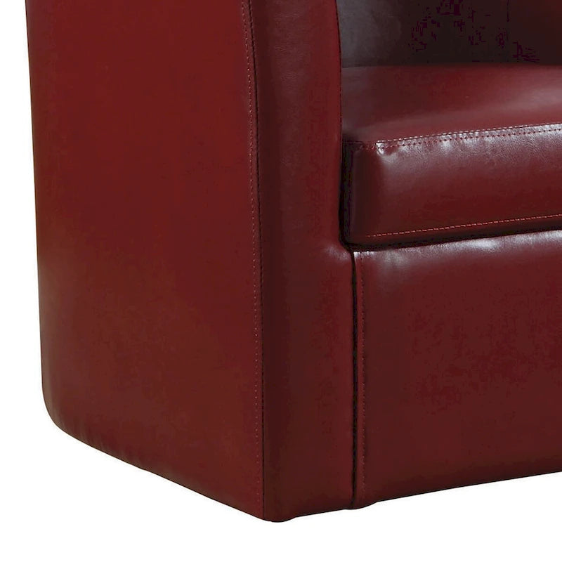 Fauteuil d'appoint compact et élégant, rouge