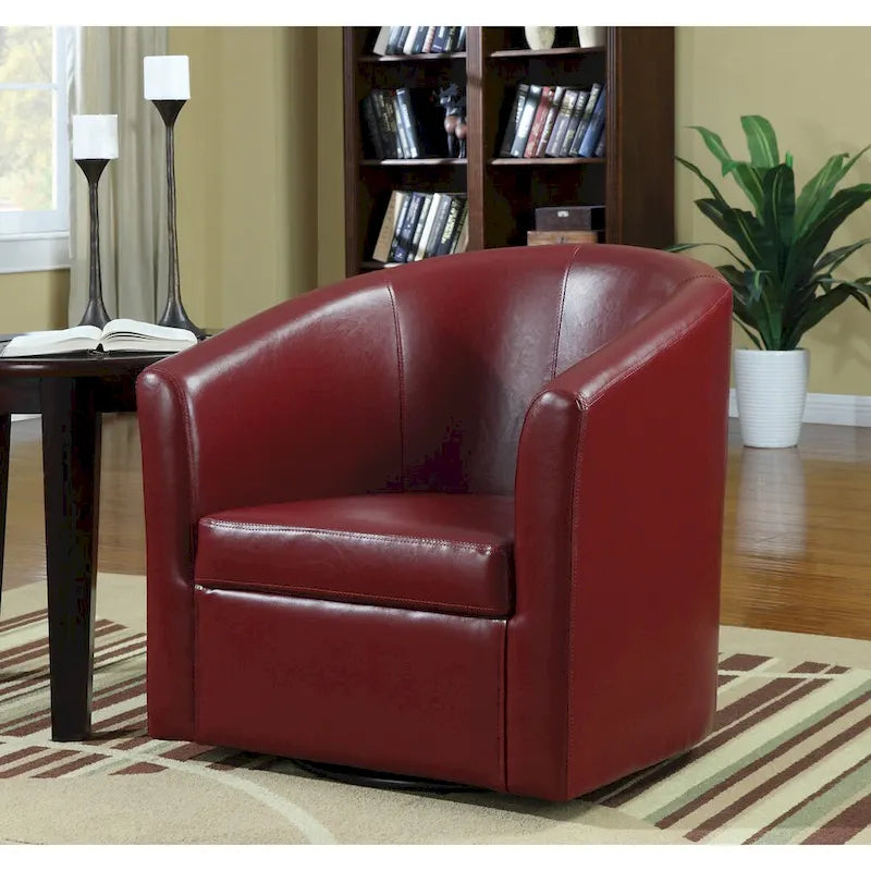 Fauteuil d'appoint compact et élégant, rouge