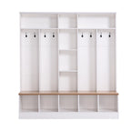 Porte-manteau de hall Merax large avec banc de rangement