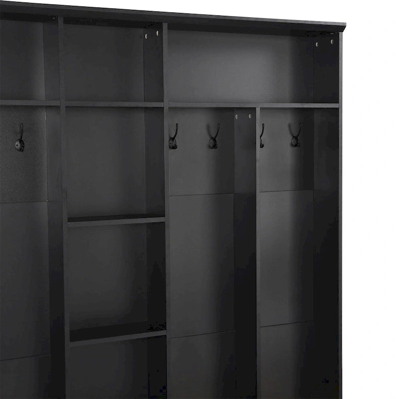 Porte-manteau de hall Merax large avec banc de rangement