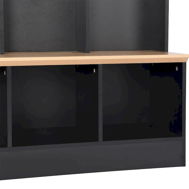 Porte-manteau de hall Merax large avec banc de rangement