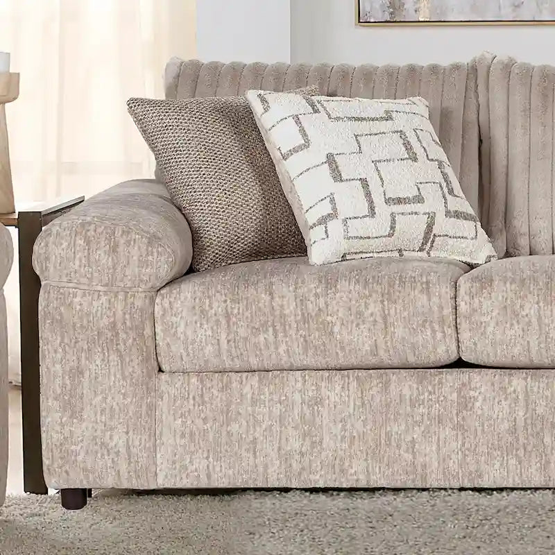Roundhill Furniture Nason Wide Wale Corduroy Living Room 4-Piece Sofa Set