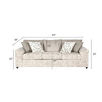 Roundhill Furniture Nason Wide Wale Corduroy Living Room 4-Piece Sofa Set