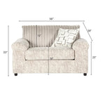 Roundhill Furniture Nason Wide Wale Corduroy Living Room 4-Piece Sofa Set