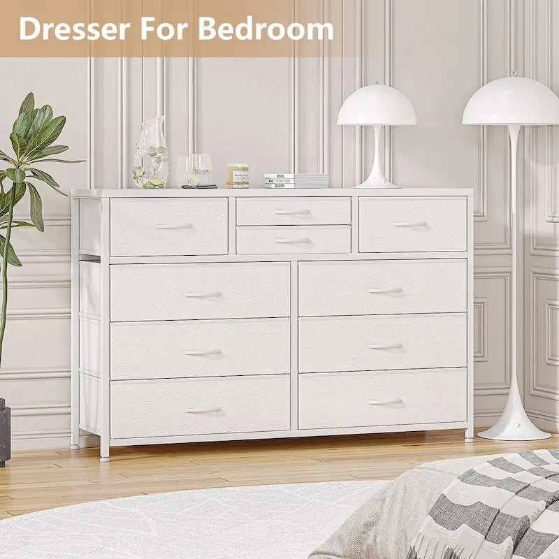 10 Drawer Dresser TV Stand - 55 inches