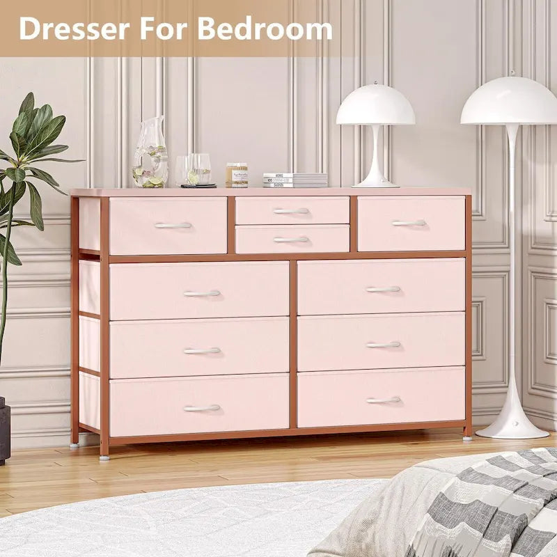 10 Drawer Dresser TV Stand - 55 inches