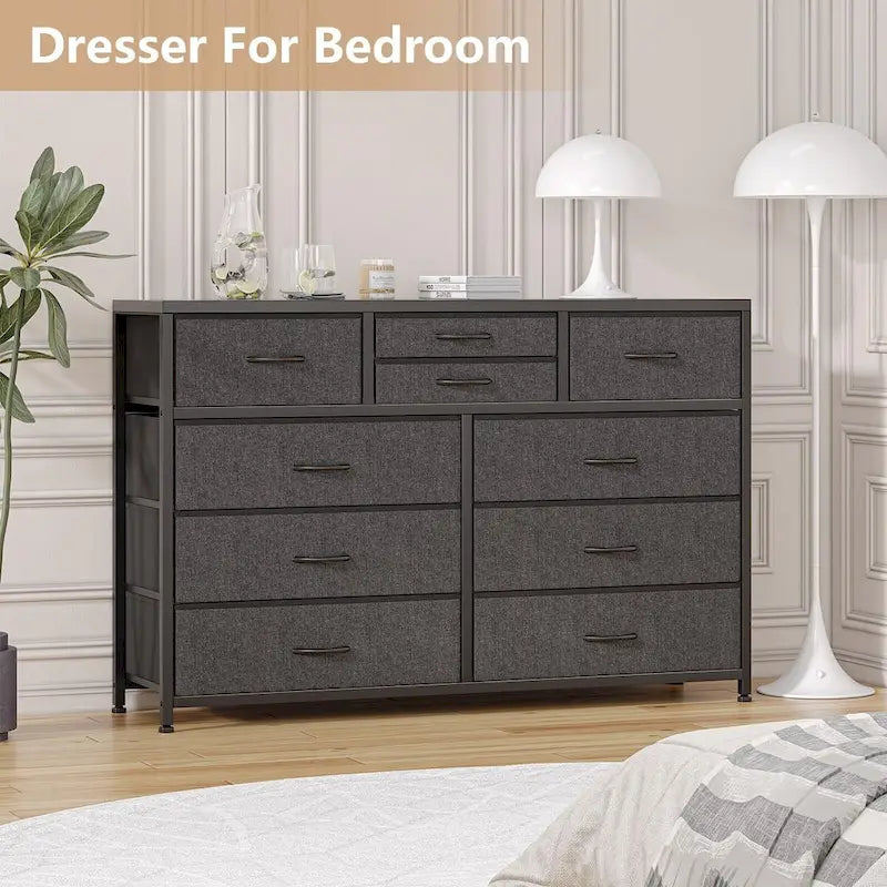 10 Drawer Dresser TV Stand - 55 inches