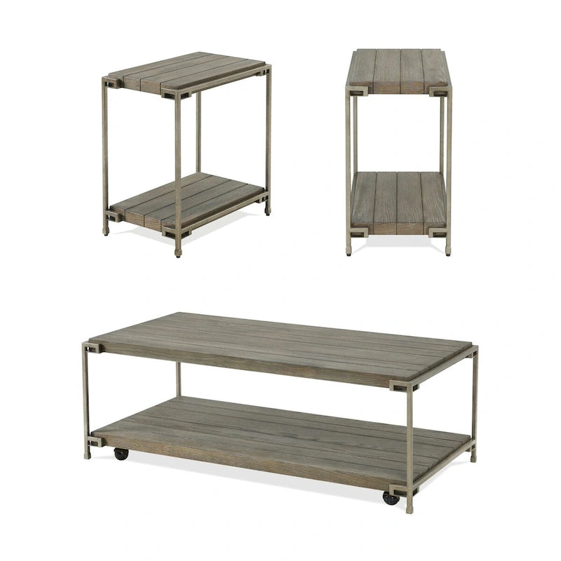 3-Piece Coffee Table and 2 Chairside Tables Set