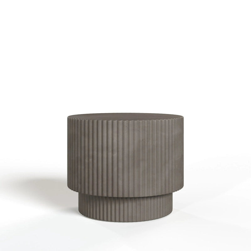 Table d'appoint moderne en béton gris Modrest Gruver
