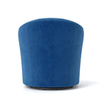 SEYNAR Modern Velvet Upholstered 360 Degree Swivel Barrel Chair with Button Tufted Back
