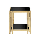 20Stainless Steel Tempered Glass End Table