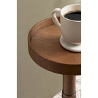 Kate and Laurel Bellport Pedestal End Table - 10x10x22