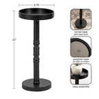 Kate and Laurel Bellport Pedestal End Table - 10x10x22