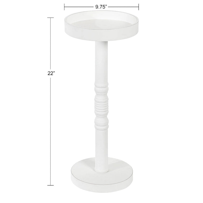 Kate and Laurel Bellport Pedestal End Table - 10x10x22